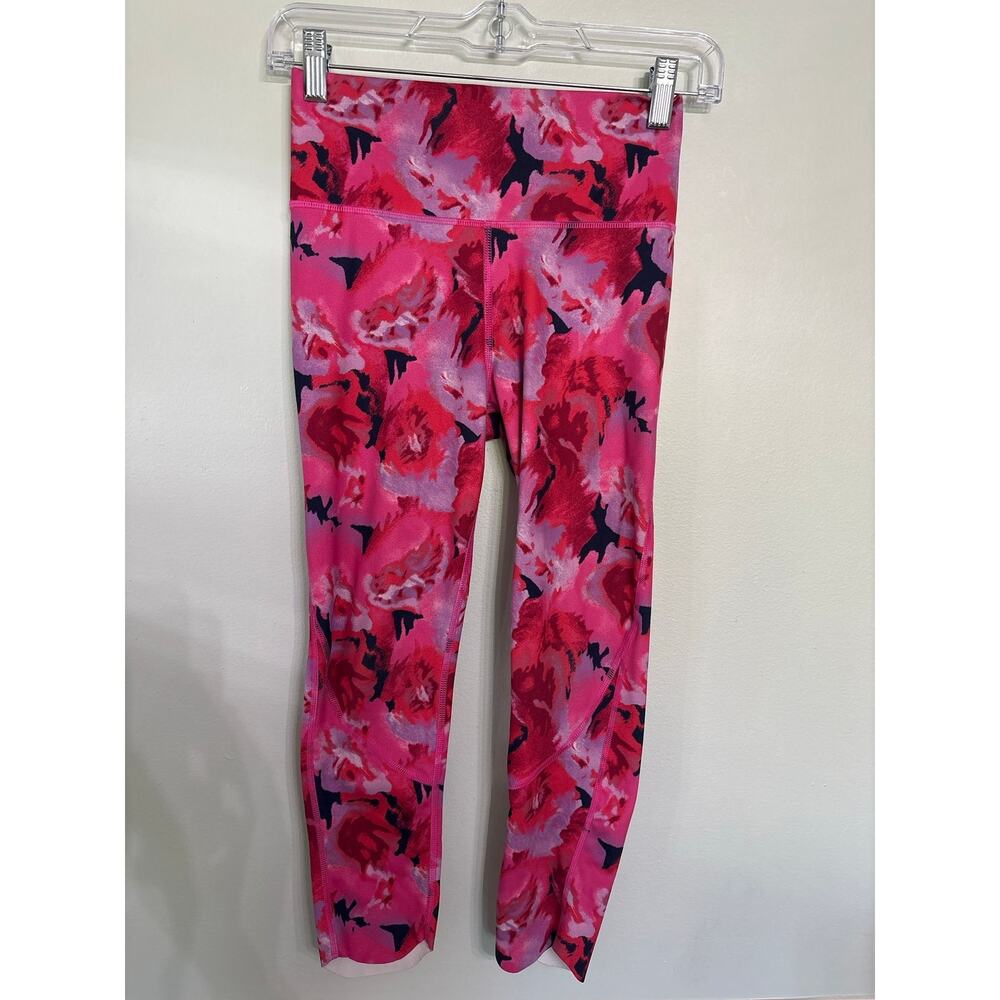 All in Motion Pink Floral Leggings | High Rise Activewear | Size L (10/12)